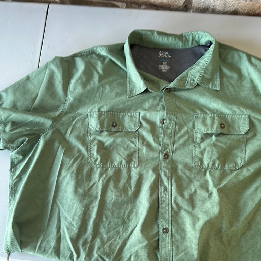 Croft & Barrow Green Casual Button Down Shirt